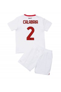 AC Milan Davide Calabria #2 Babyklær Borte Fotballdrakt til barn 2022-23 Korte ermer (+ Korte bukser)